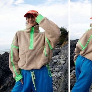 NWT Free People Mountain High 1/2 Zip Fleece